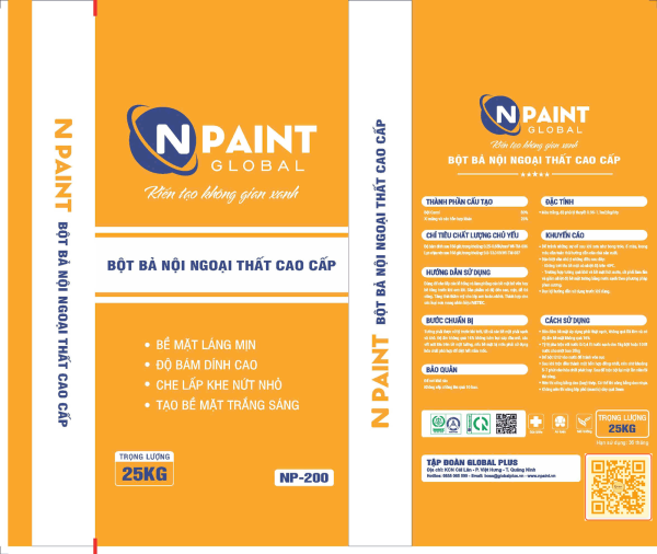 Bột bả tường nội ngoại thất cao cấp - NP200