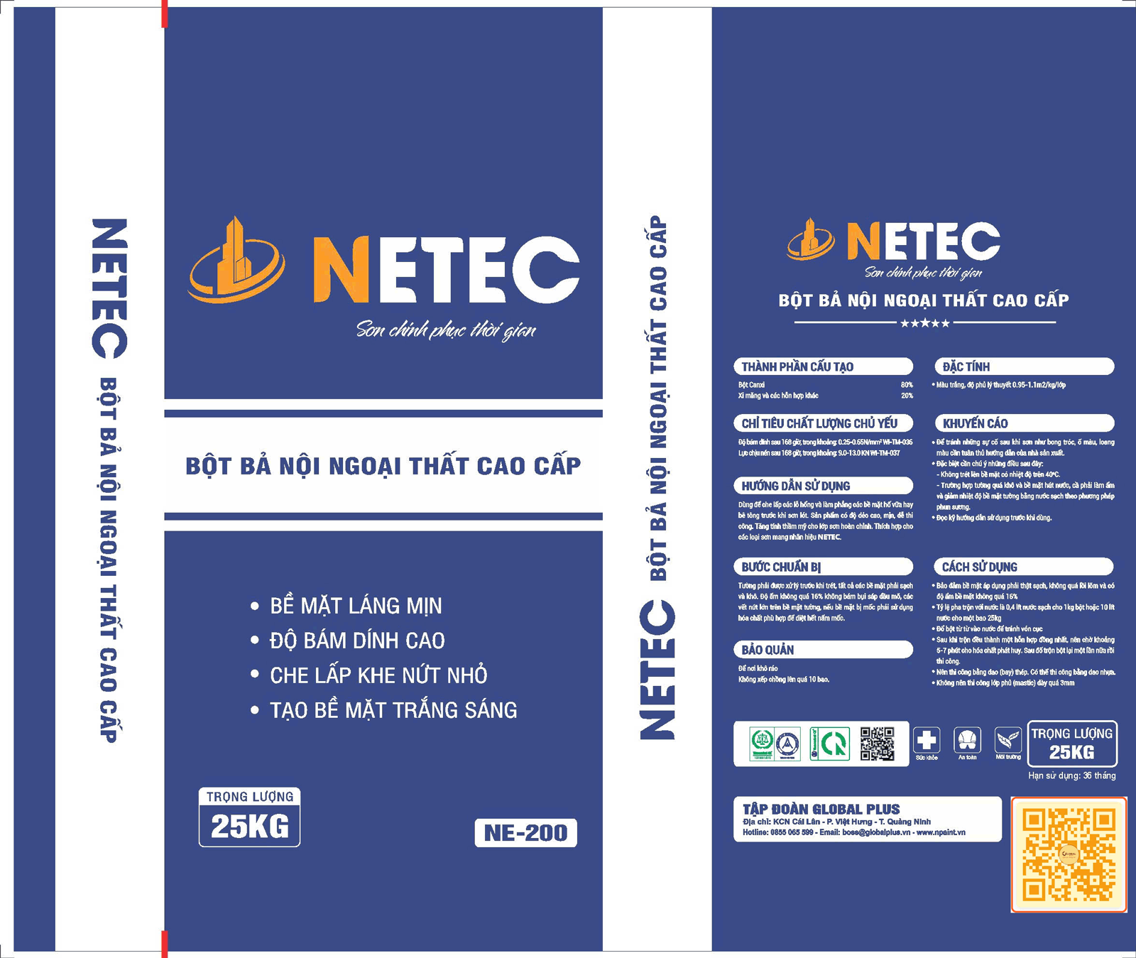 Bột bả ngoại thất cao cấp – NE200